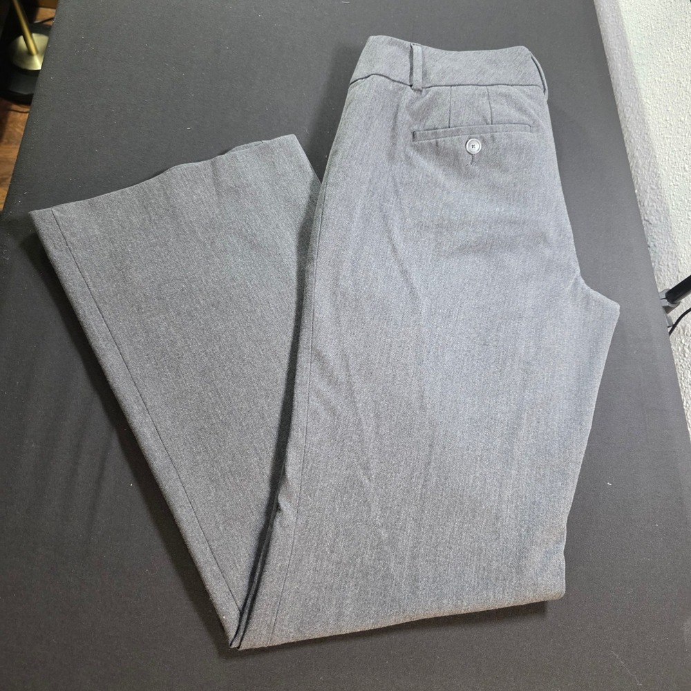 Ann Taylor Loft Julie Trouser Womens 6 Grey Wide Leg Dress Pants Professional